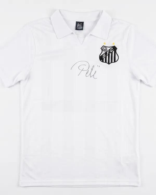 PELÉ Signed Santos FC Jersey – Autographed Brazil Legend #10 Shirt