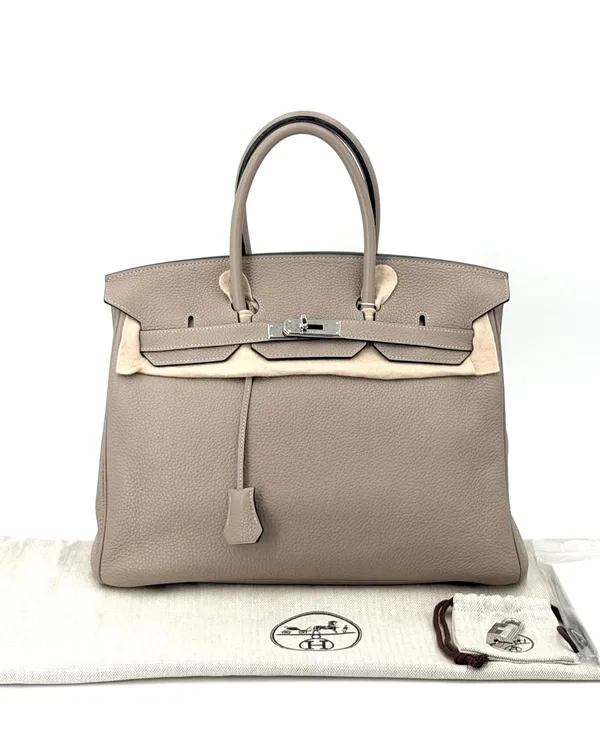 Hermes Birkin 35 Gris Tourterelle Togo Leather