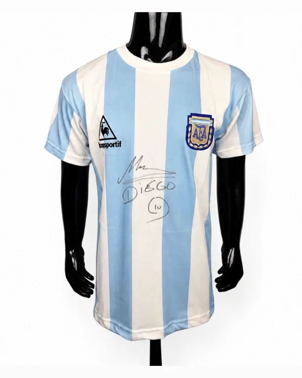Jersey Signed by Diego Maradona - Argentina 1986 World Cup No. 10