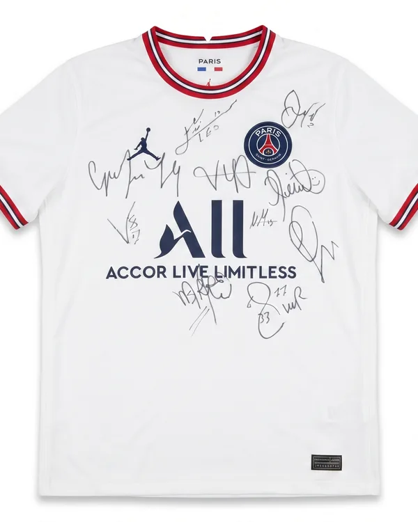 PSG Team Signed Jersey – Messi, Donnarumma, Ramos & More