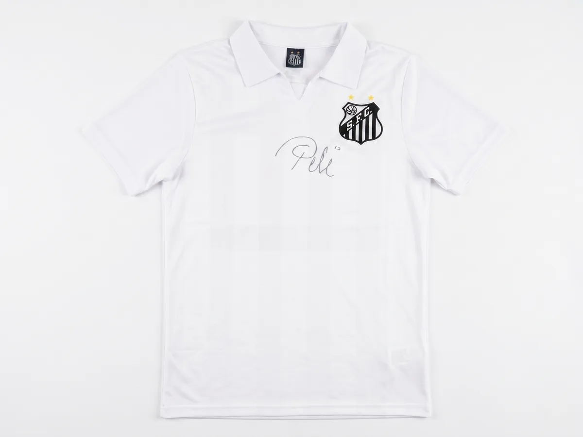 PELÉ Signed Santos FC Jersey – Autographed Brazil Legend #10 Shirt