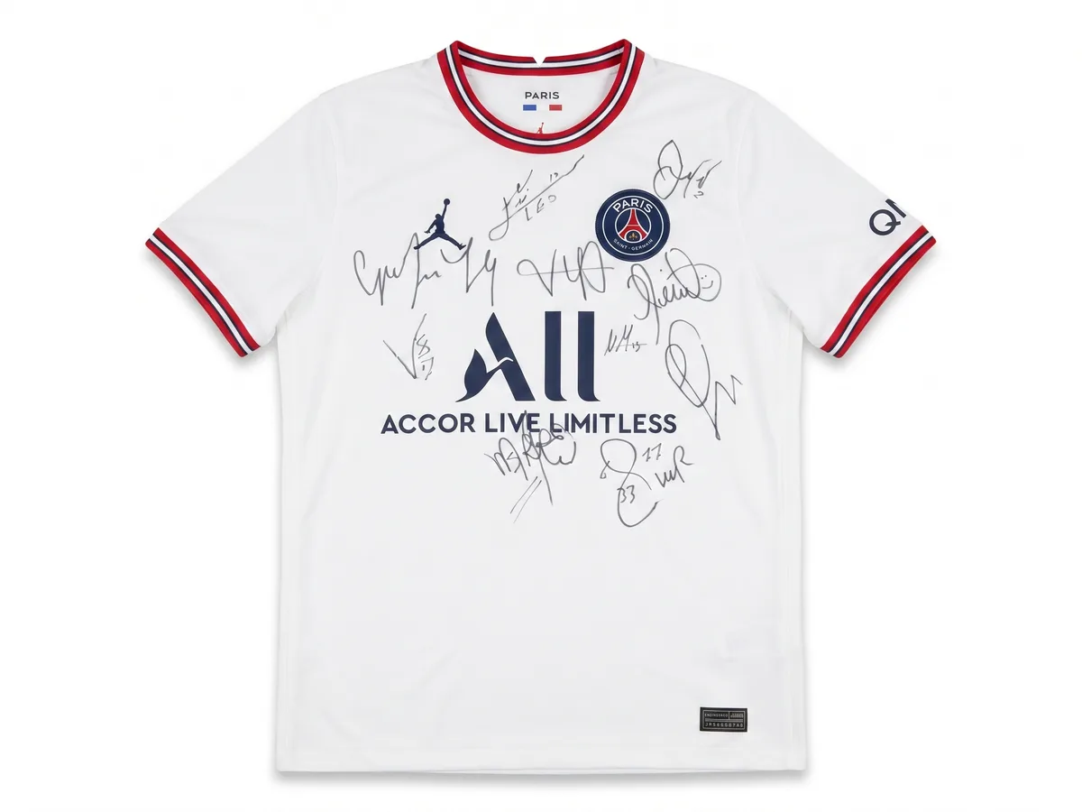 PSG Team Signed Jersey – Messi, Donnarumma, Ramos & More