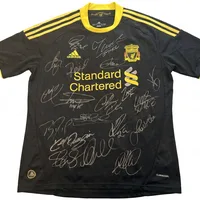 Signed 2011 Liverpool Jersey (Black) — (19 Signatures) with Certificate of Authenticity