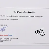 Signed 2011–12 Real Madrid Jersey — (26 Signatures)