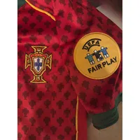 Legendary collection of 3 authentic national team jerseys signed by Ronaldo, Mbappe, Yamal, and Pedri